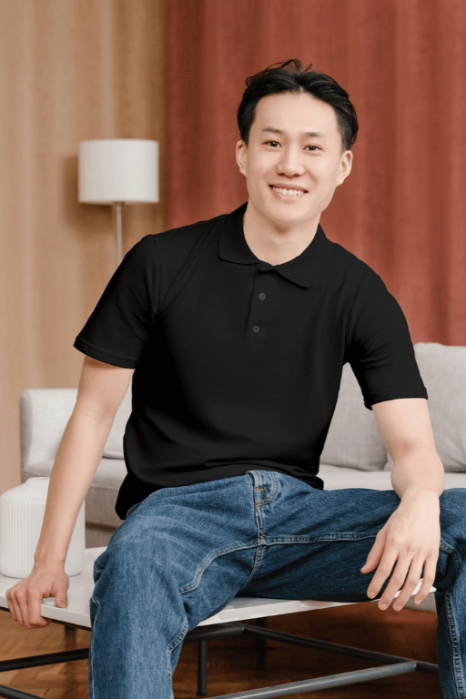Relaxed Elegance Black Polo Tshirt