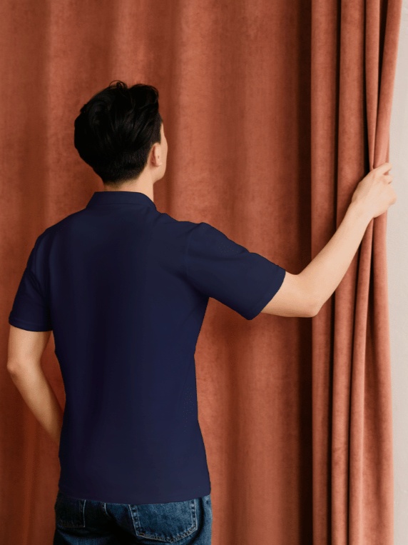 Relaxed Elegance Dark Blue Polo Tshirt - Image 2
