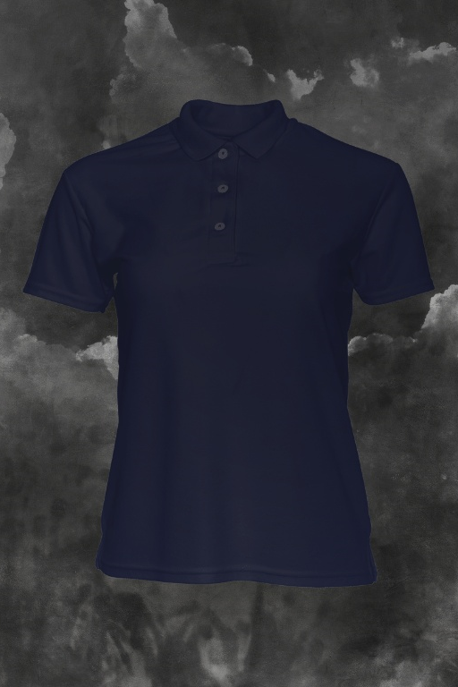 Relaxed Elegance Dark Blue Polo Tshirt - Image 3