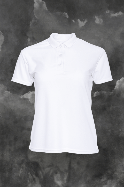 Relaxed Elegance White Polo Tshirt - Image 3