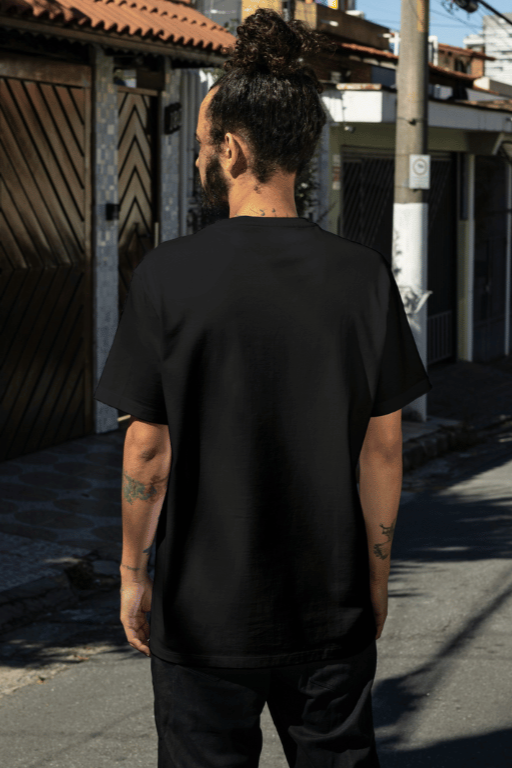 Heavy Terry Signature Black Oversized T-Shirt - Image 3