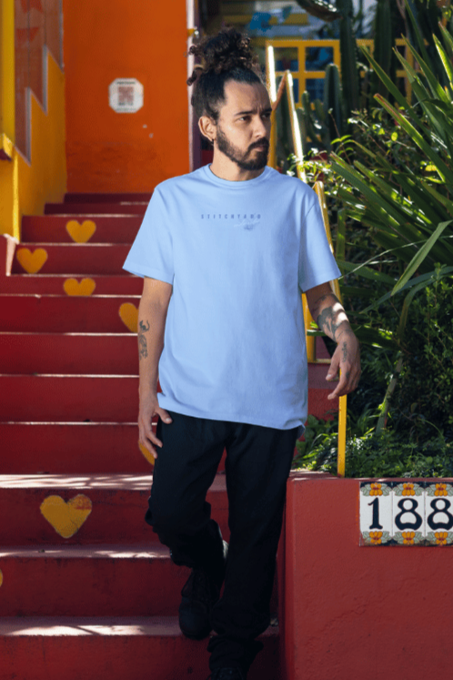 Explorer Turtle Baby Blue Oversized Tshirt - Image 2
