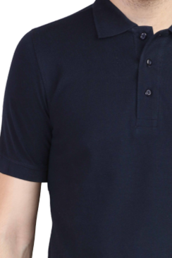 Relaxed Elegance Dark Blue Polo Tshirt - Image 4